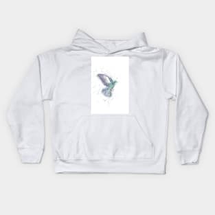 Pigeon in Flight pen drawing. Kids Hoodie